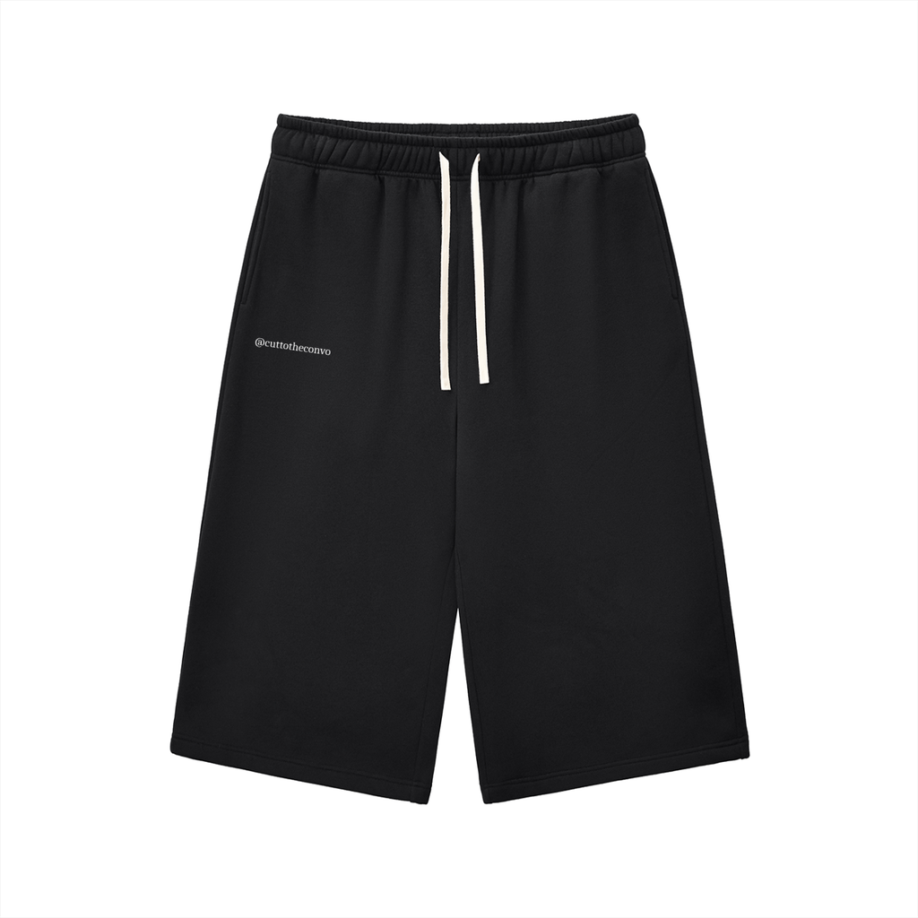 Relaxed Drawstring Three-quarter Sweatpants