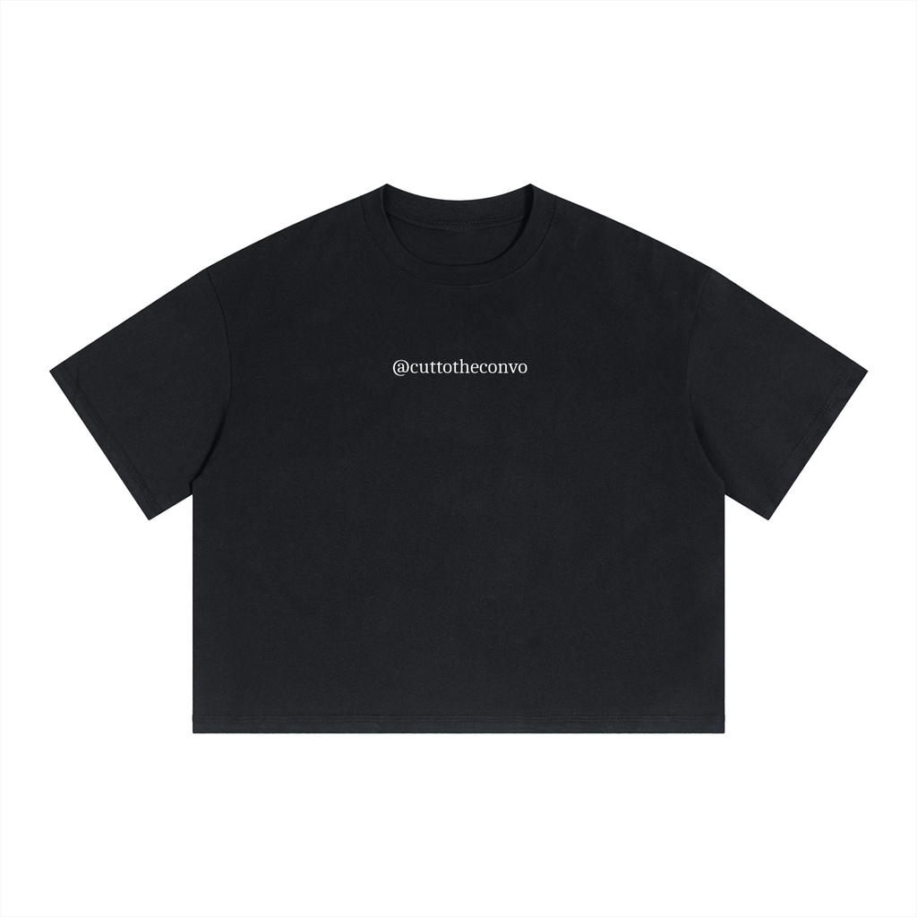 Unisex Boxy Drop Shoulder Crop T-Shirt